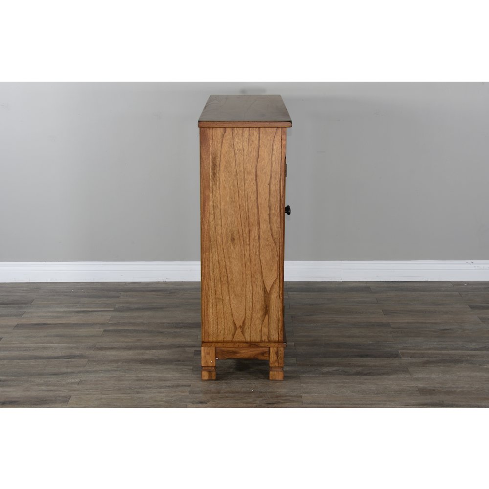 Sunny Designs Sedona 42" Adjustable Shelf Wood Bookcase in Rustic Oak. Picture 5