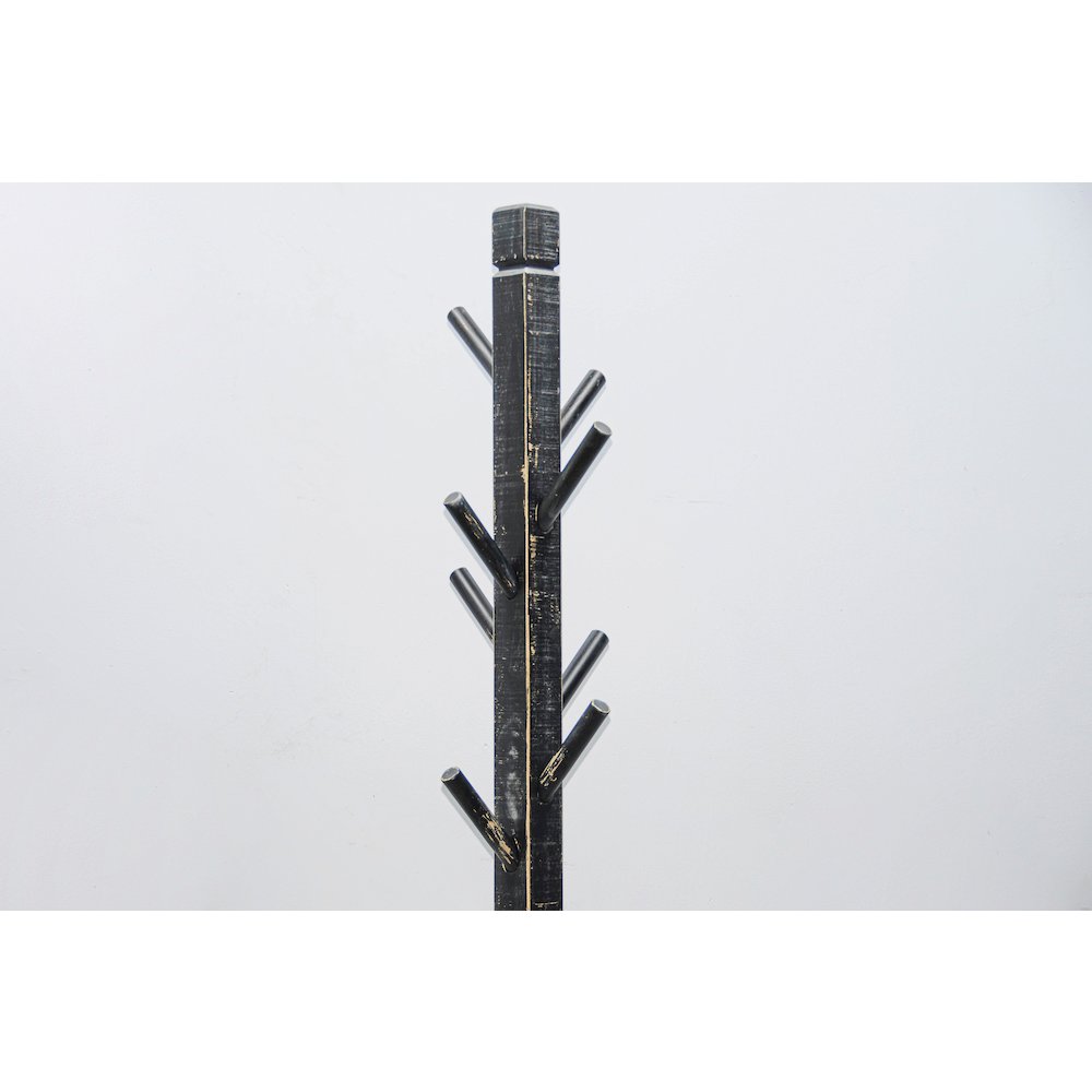 Traditional Solid Wood Hat Rack with 8-Prong Hooks. Picture 2