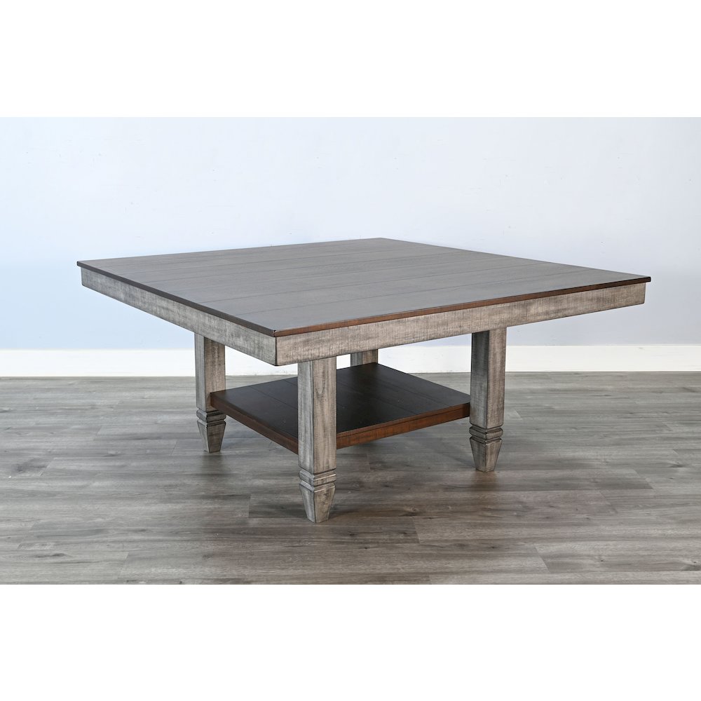 Wendy Square Dining Table with Storage Shelf. Picture 4