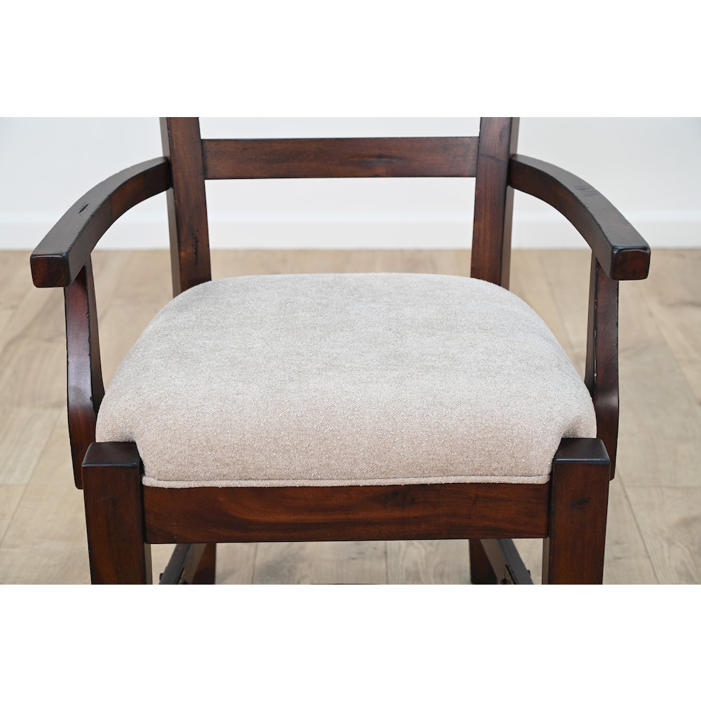 Tuscany Arm Chair, Cushion Seat (Set of 2), Vintage Mocha. Picture 7