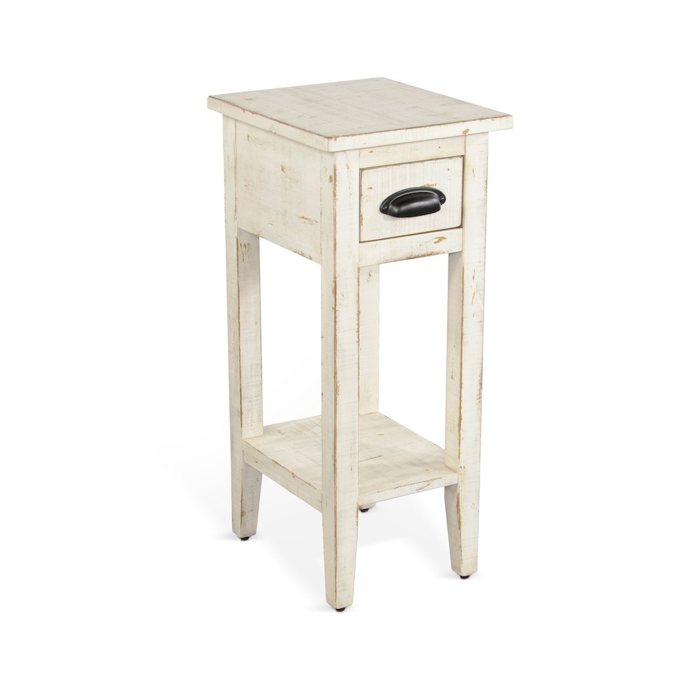 White Sand Chair Side Table. Picture 1