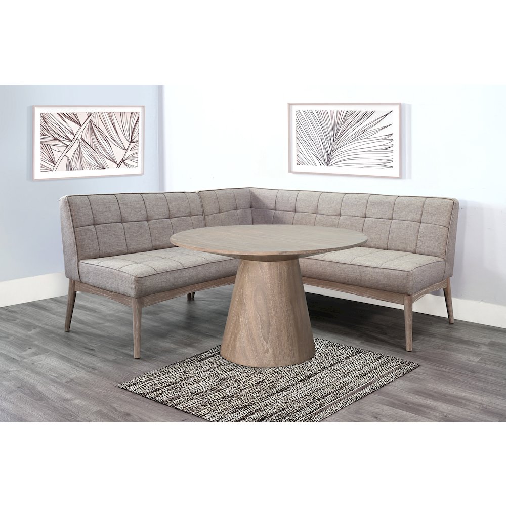 Mia Mid-Century Modern Tufted Upholstered Corner Dining Nook Set. Picture 2