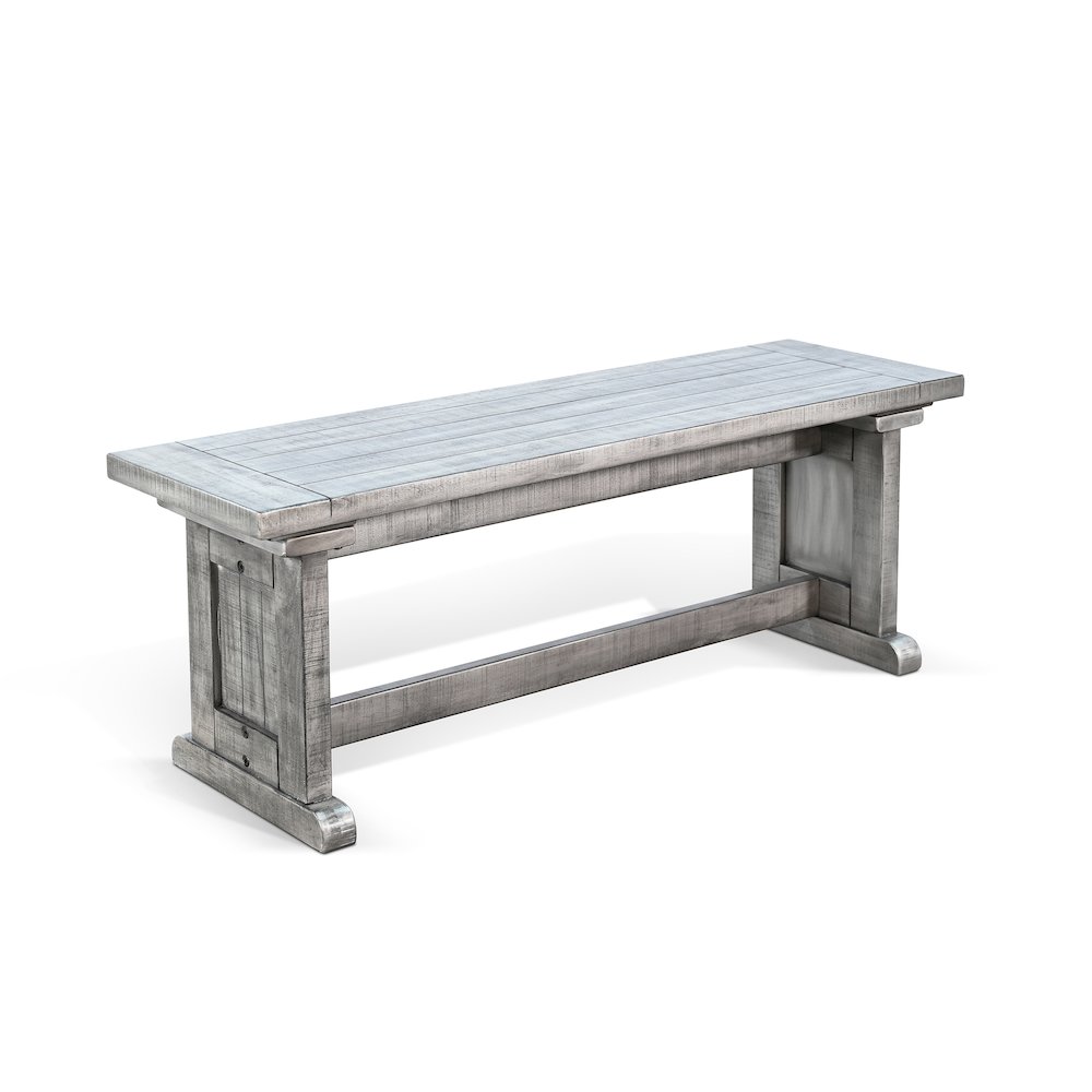Wood Side Bench, Alpine Grey. Picture 1
