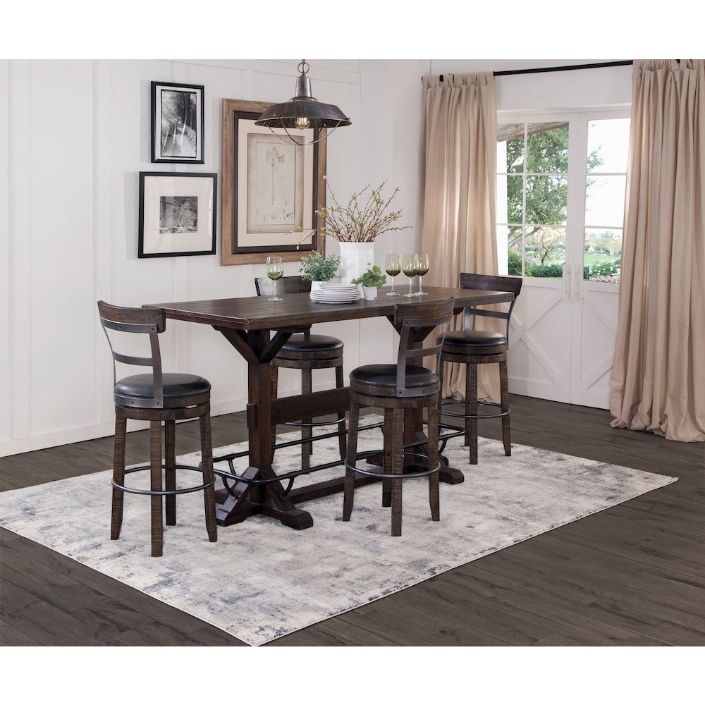 Homestead Rectangular Pub Table Set. Picture 2