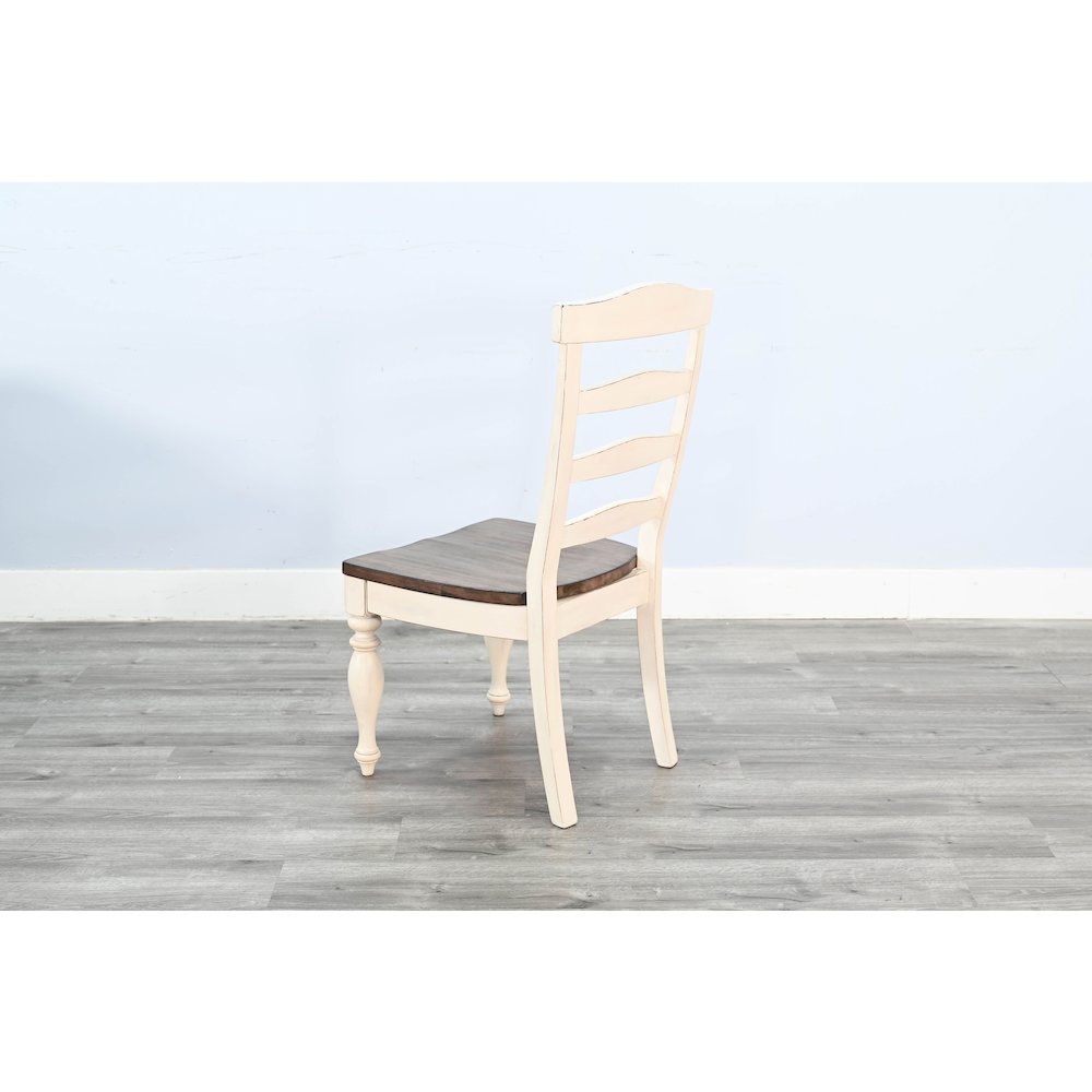 Pasadena Wood Ladderback Chair (Set of 2), Buckskin/Marble White. Picture 3