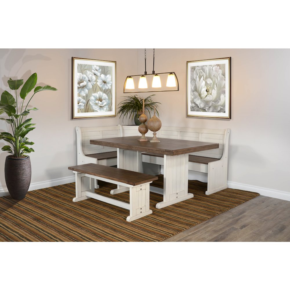 Wood Breakfast Nook Dining Set. Picture 2