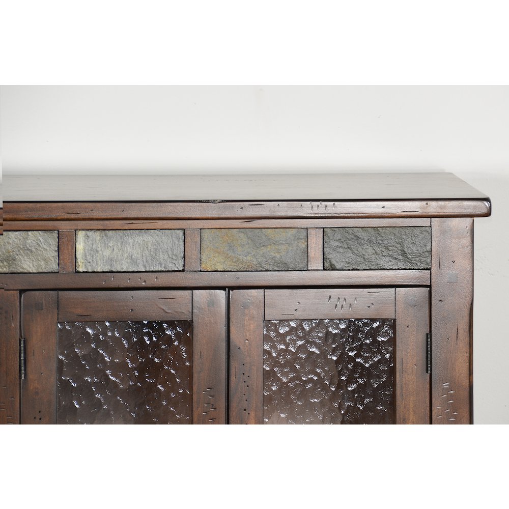 Santa Fe 42" Traditional Wood Bookcase in Dark Chocolate. Picture 4