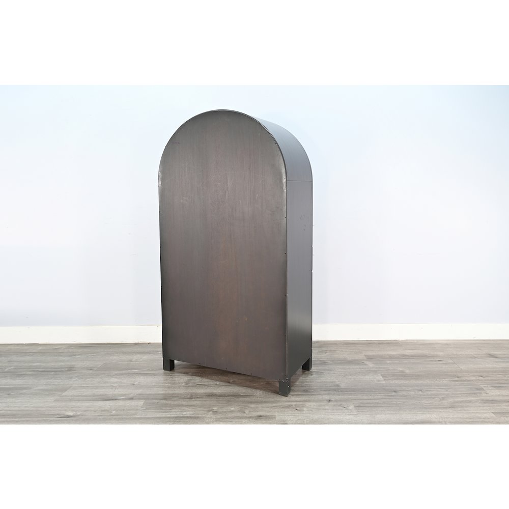 Arched Wine Bar Cabinet, Black Magic. Picture 4
