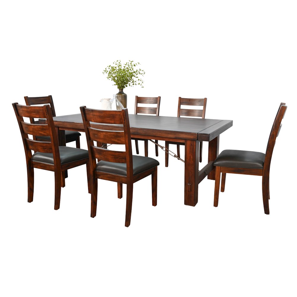 Extension Wood Dining Table Set. Picture 1
