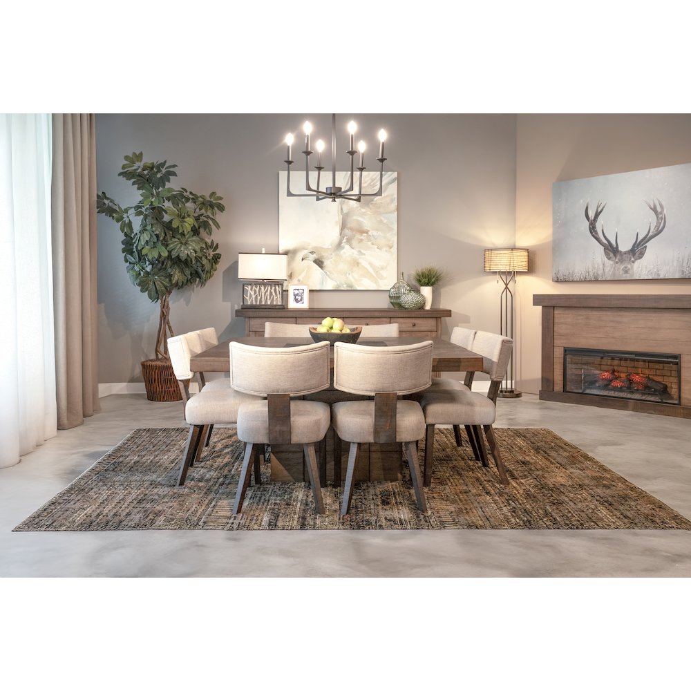 Modern Square Dining Table with Built-in Storage. Picture 2