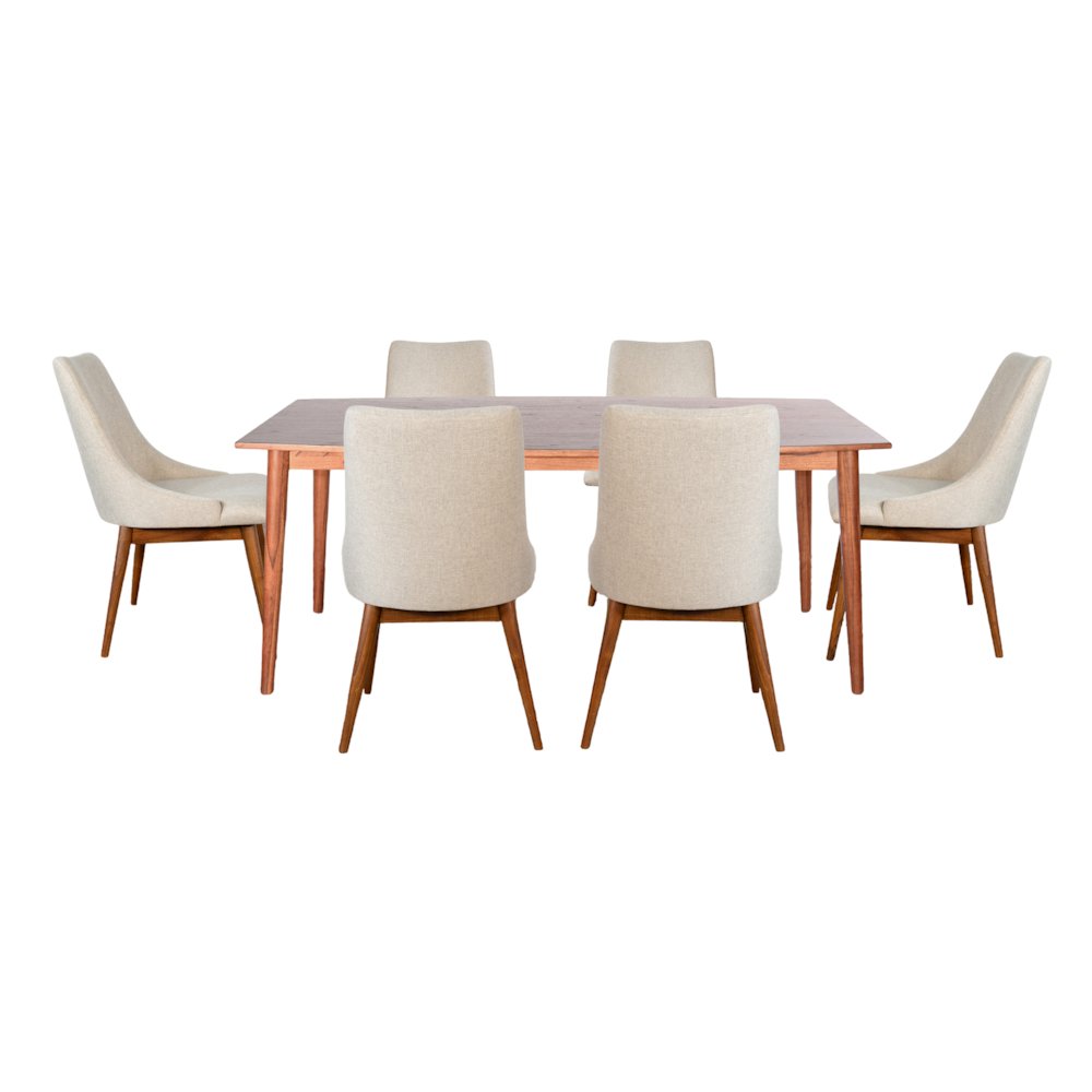 Mid-century Wood Dining Set. Picture 1