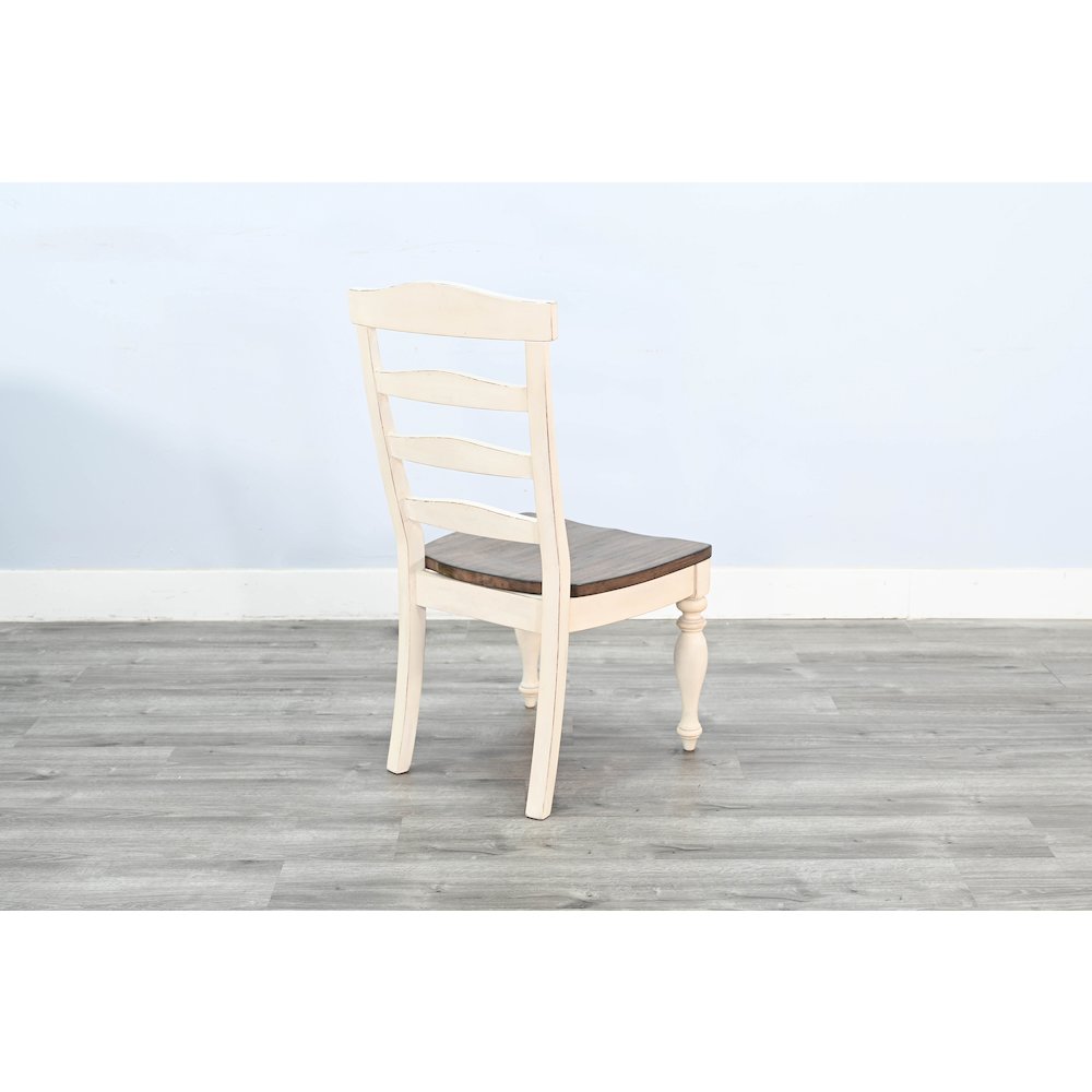 Pasadena Wood Ladderback Chair (Set of 2), Buckskin/Marble White. Picture 5