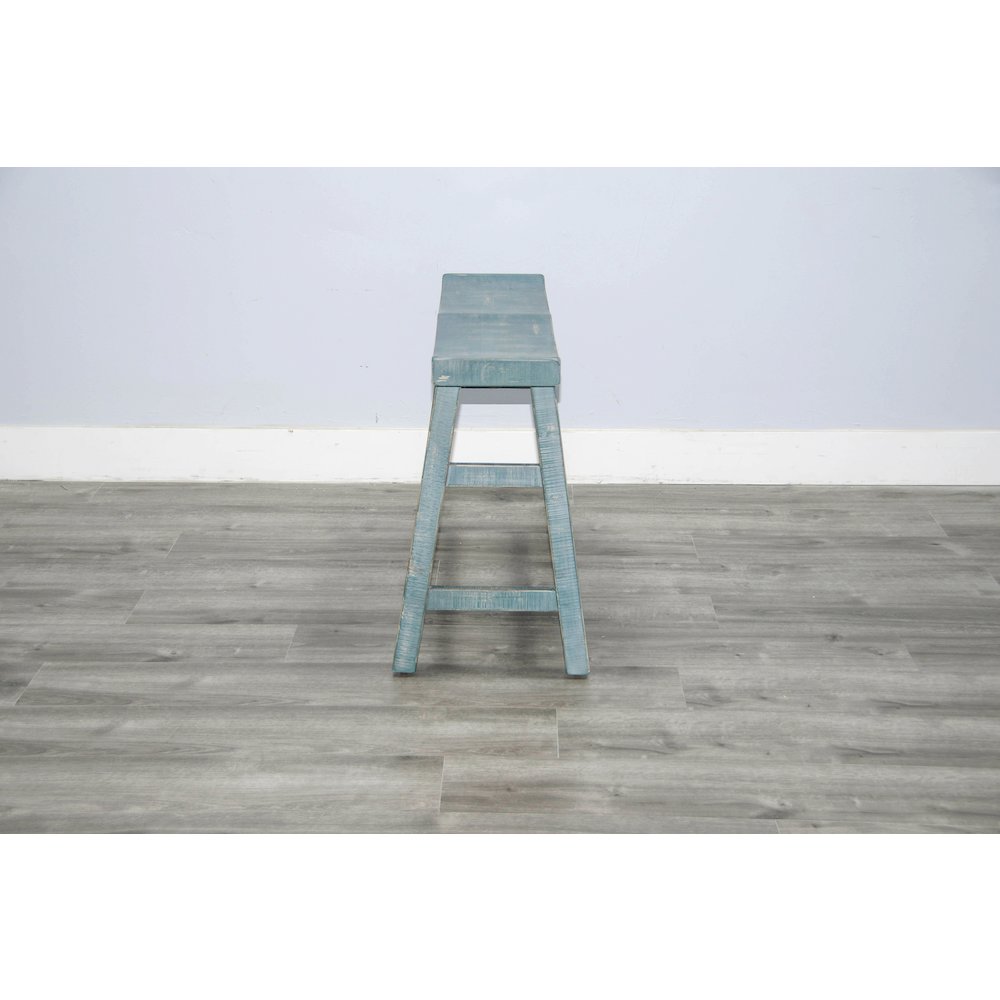 Counter Carriage House Crossback Barstool, Wood Seat. Picture 3