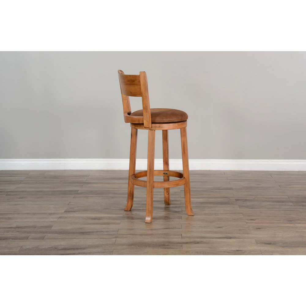 Bar Swivel Barstool, Cushion Seat & Back (Set of 2). Picture 2