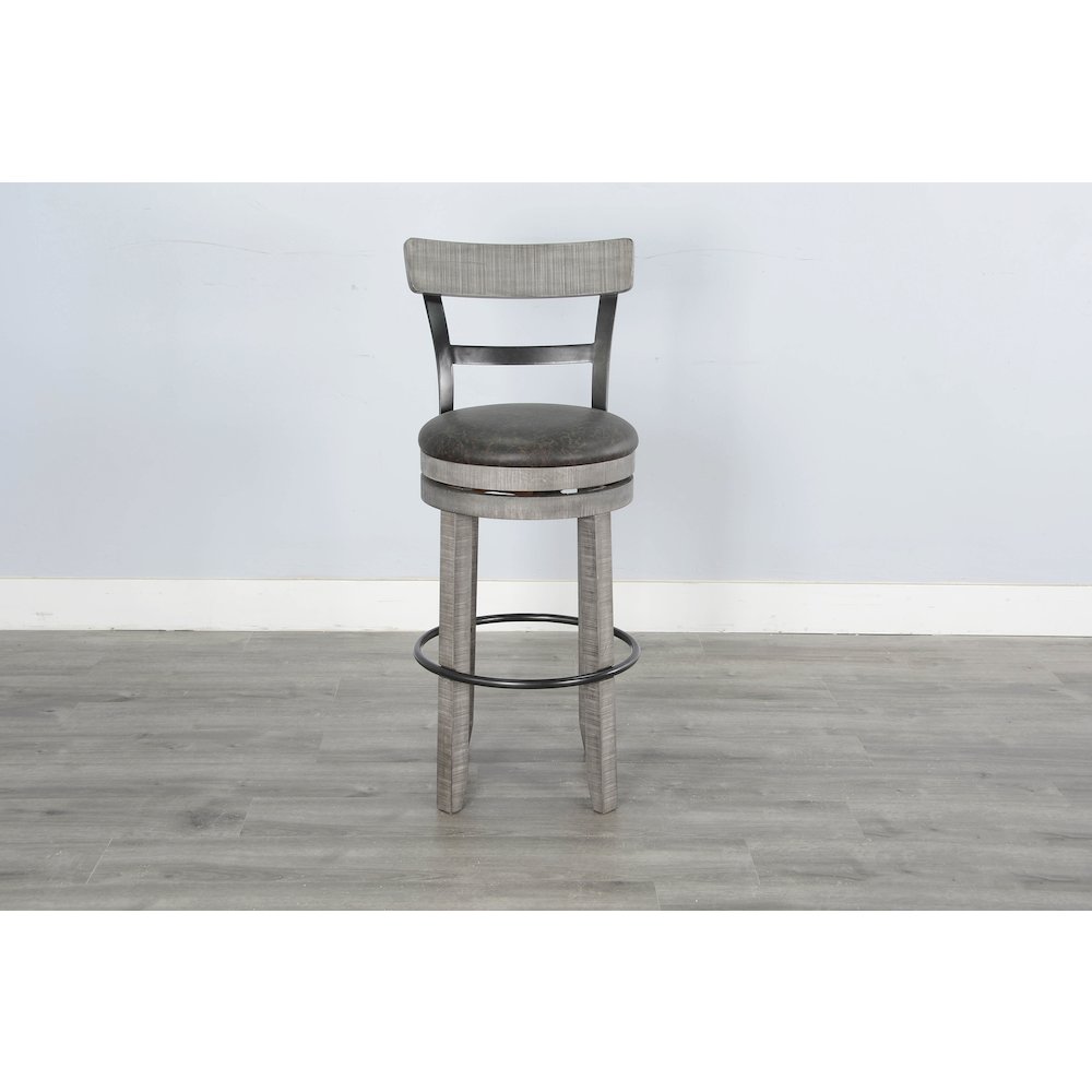 Bar Swivel Barstool, Cushion Seat (Set of 2). Picture 2