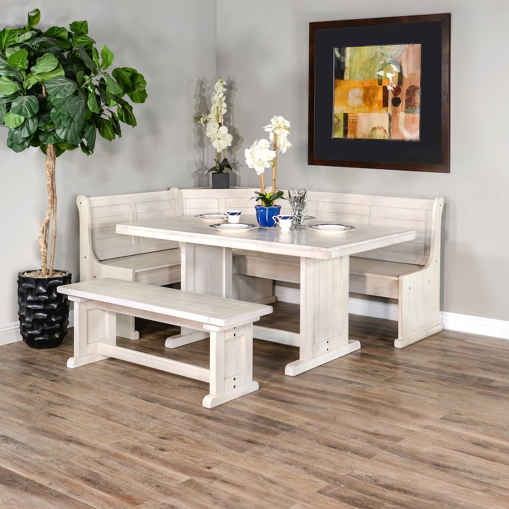 Wood Breakfast Nook Dining Set. Picture 2