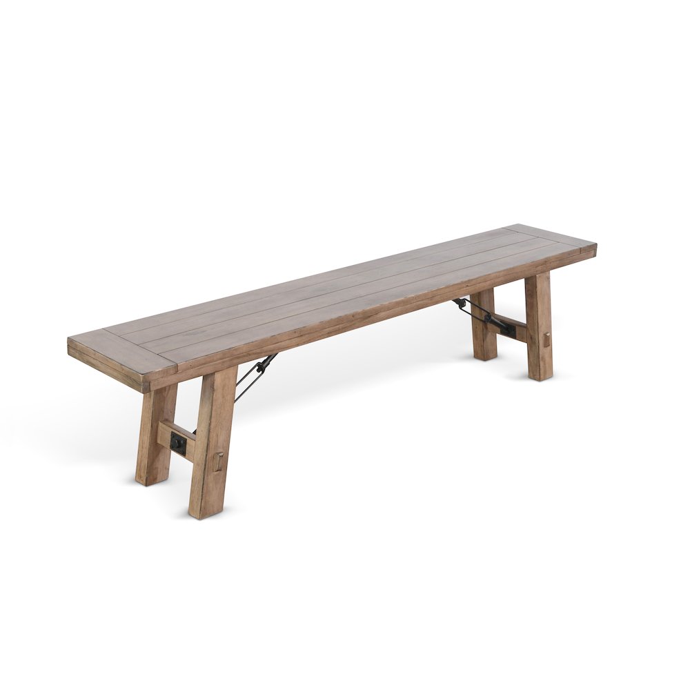 Bench with Turnbuckle, Wood Seat. Picture 1