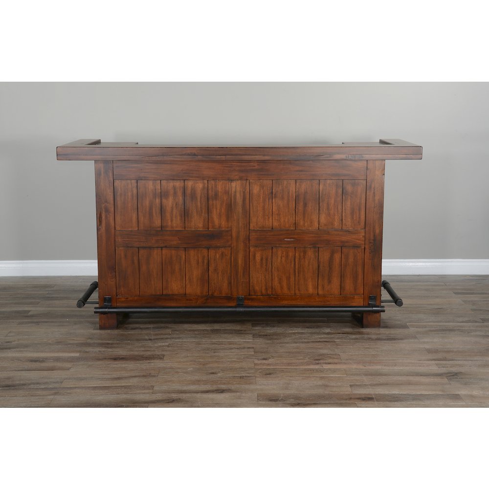 78" Farmhouse Wood Home Bar Set. Picture 5