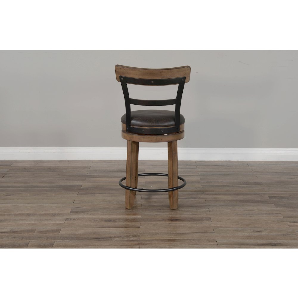 Swivel Barstool with Cushion (Set of 2). Picture 5