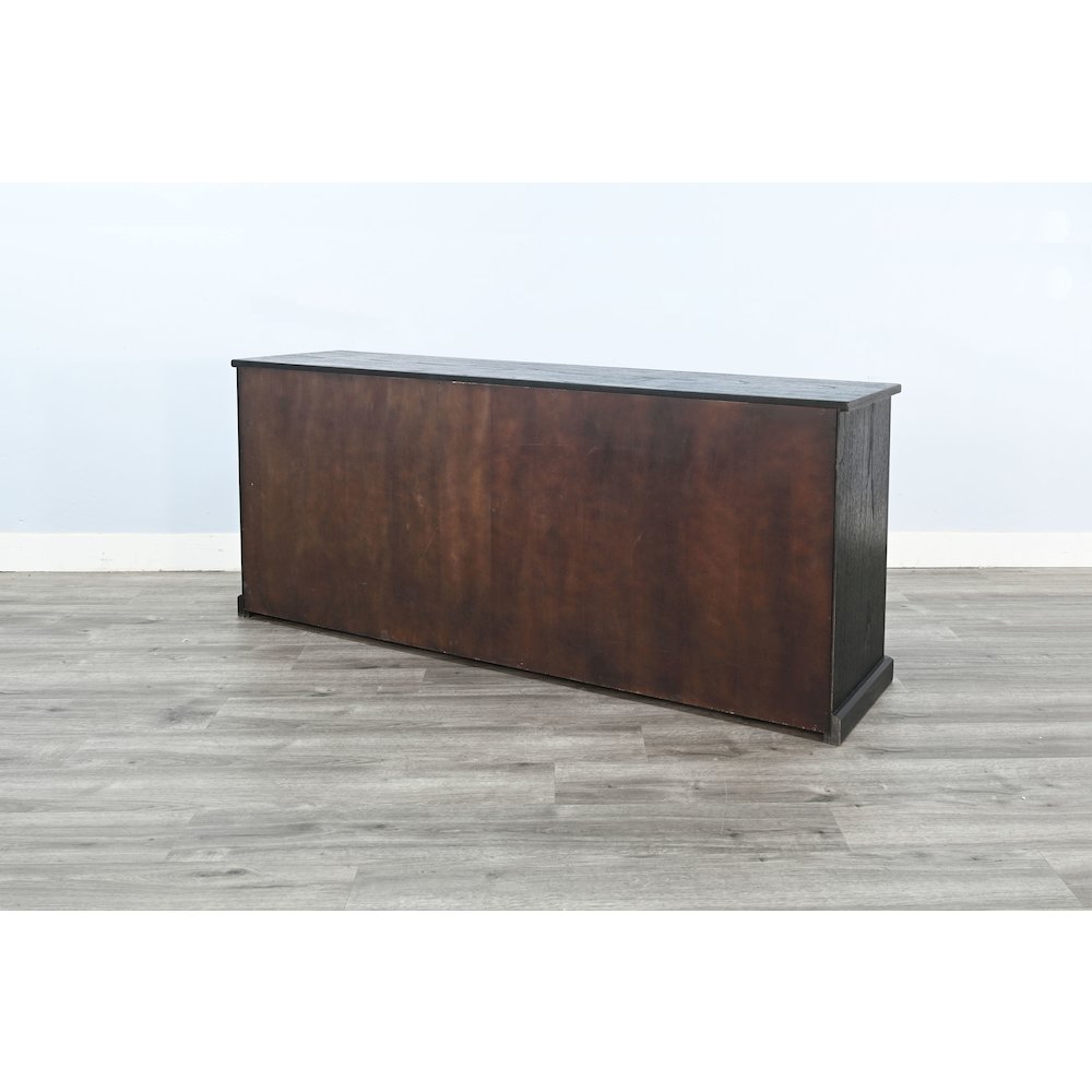 Elena Modern Black Wood Display Cabinet with Arched Glass Doors. Picture 5