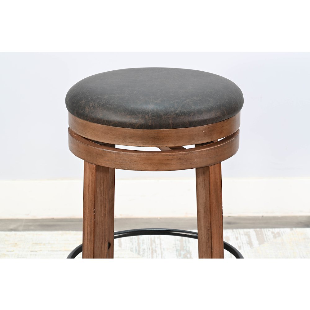 Bar Swivel Stool with Cushion Seat (Set of 2). Picture 3