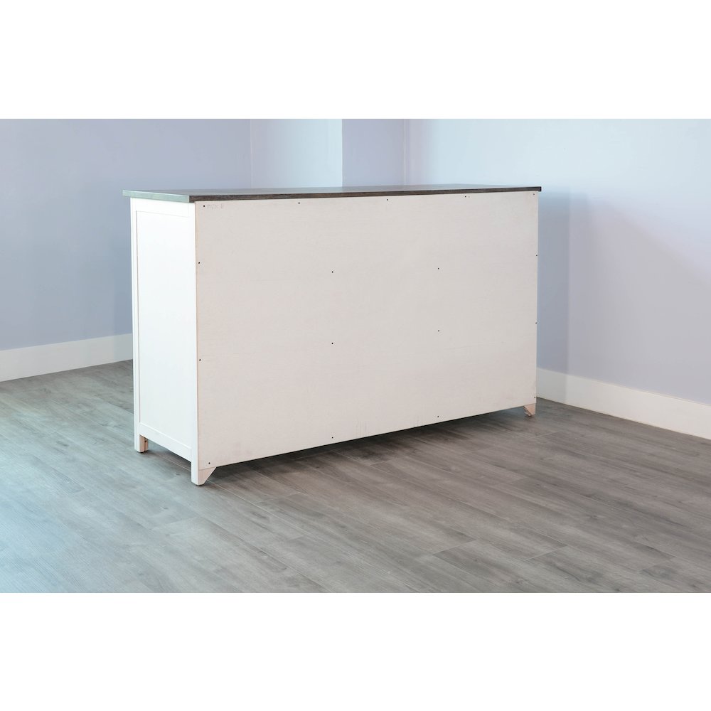 Wood White Buffet with Drawers. Picture 3