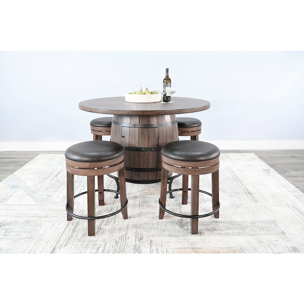 Counter Swivel Stool, Cushion Seat (Set of 2). Picture 2