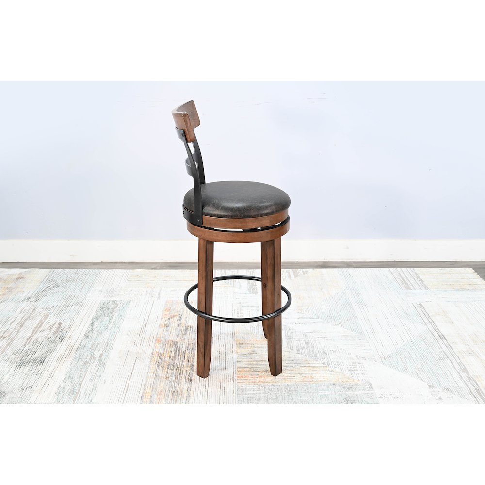 Bar Swivel Barstool, Cushion Seat (Set of 2). Picture 3