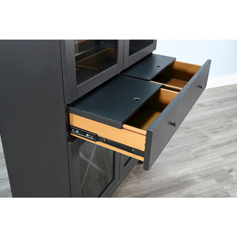 Arched Wine Bar Cabinet, Black Magic. Picture 5