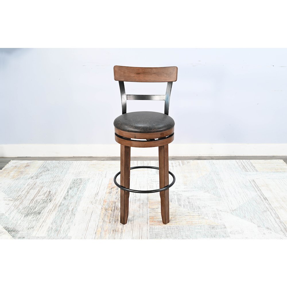 Bar Swivel Barstool, Cushion Seat (Set of 2). Picture 2