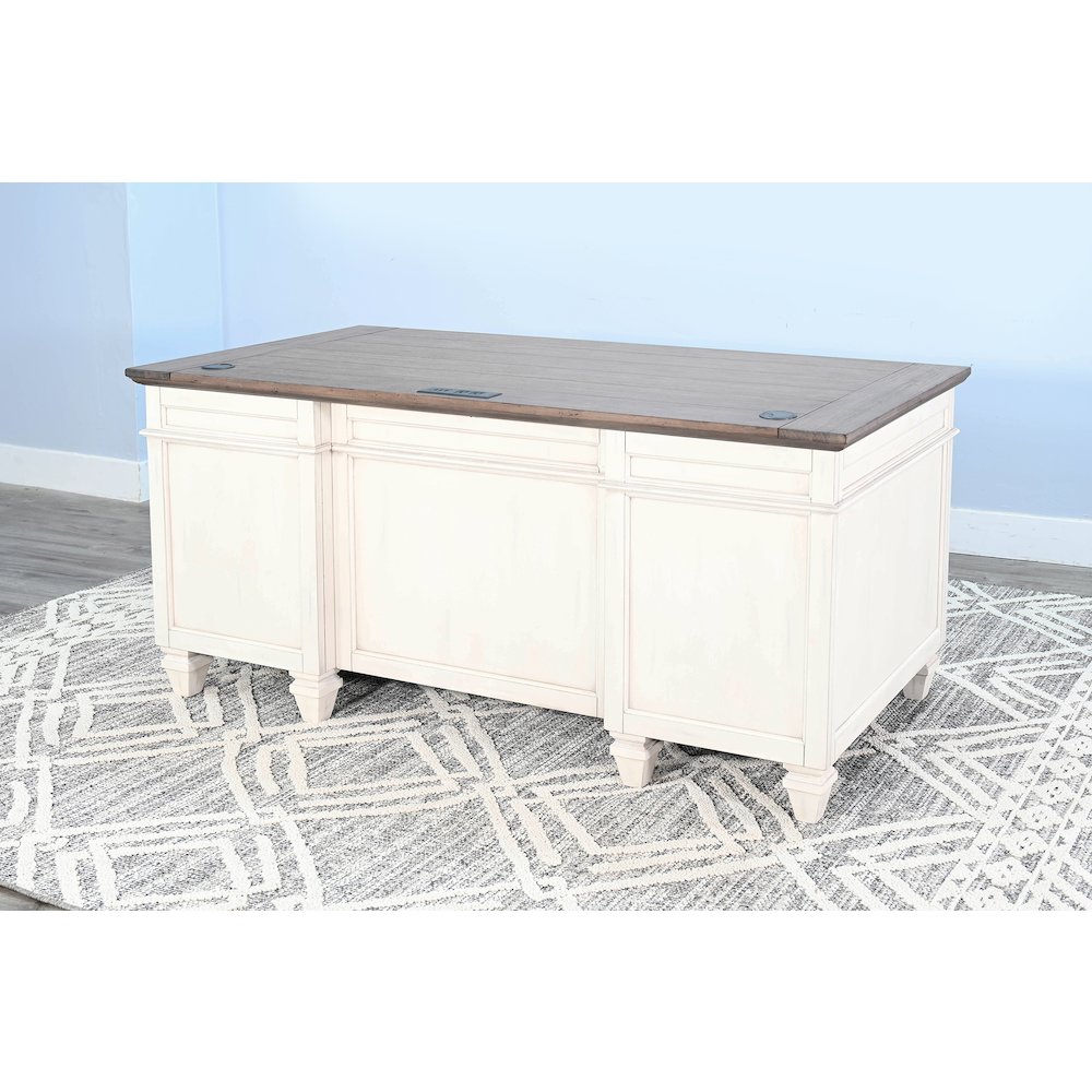 White Desk with Drawers. Picture 4