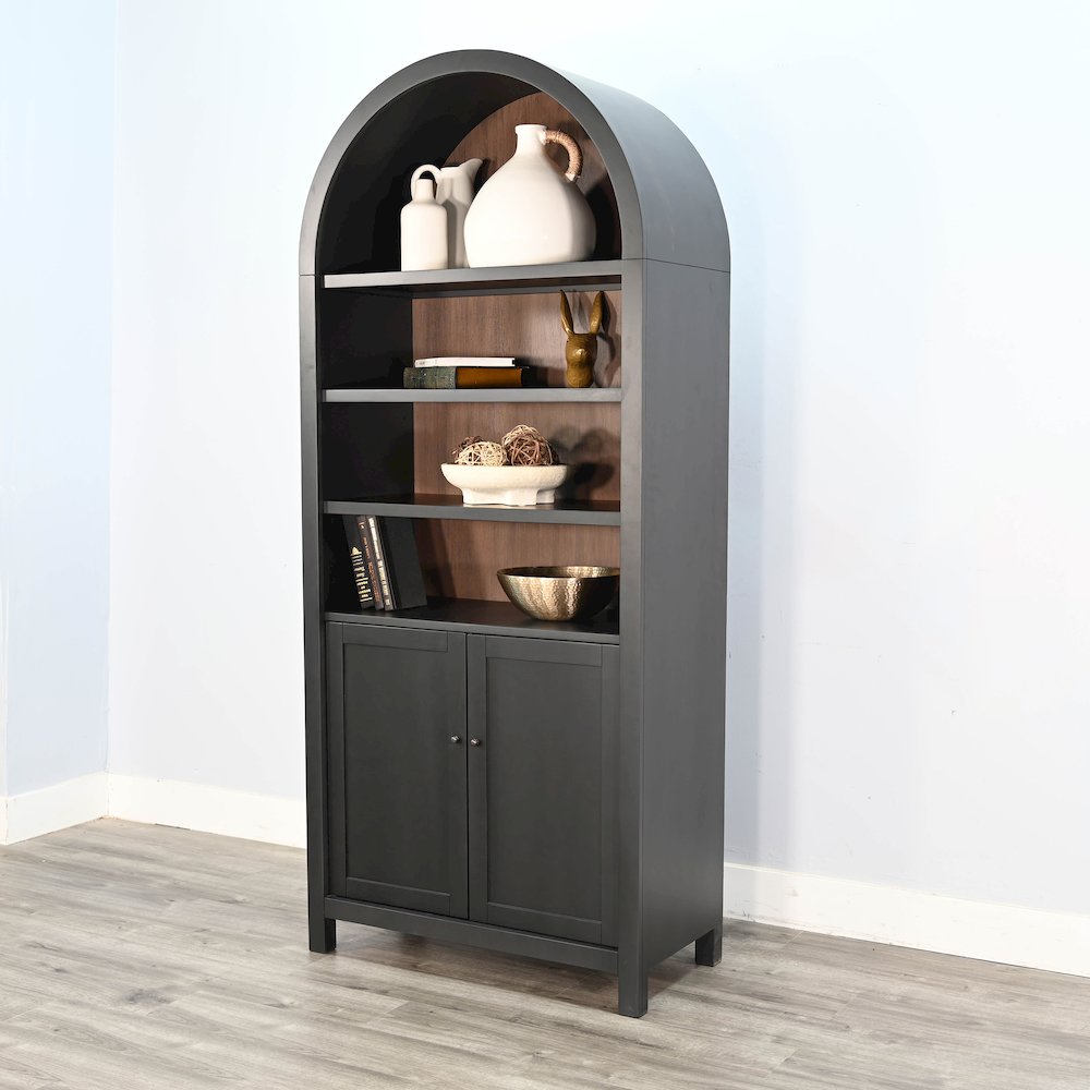 Arched Display Cabinet with Doors. Picture 3