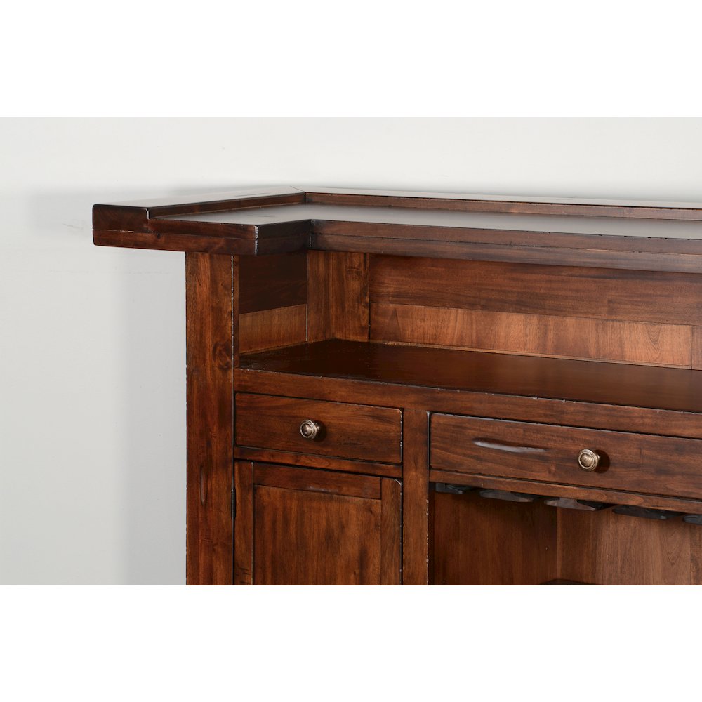 78" Farmhouse Wood Home Bar Set. Picture 9
