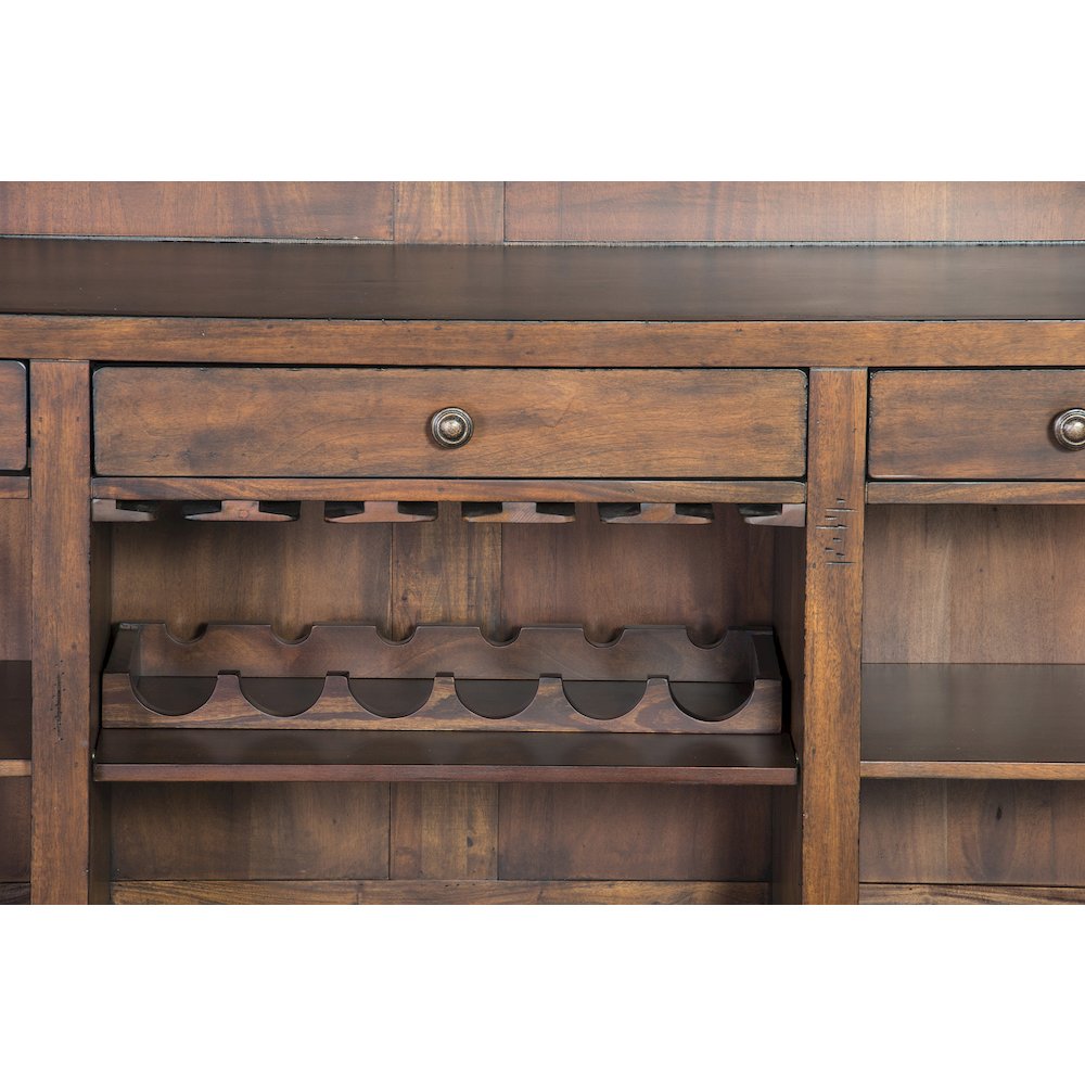 78" Farmhouse Wood Home Bar Set. Picture 6