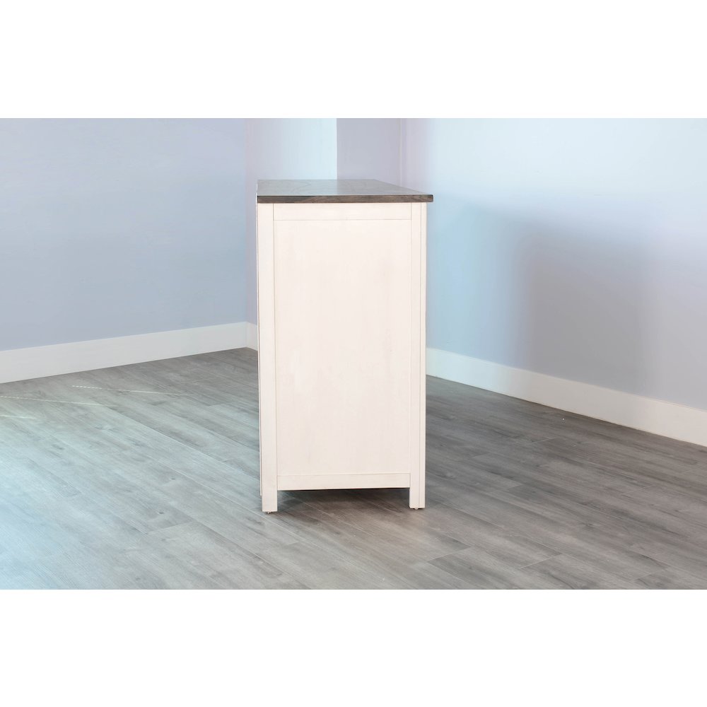 Wood White Buffet with Drawers. Picture 4