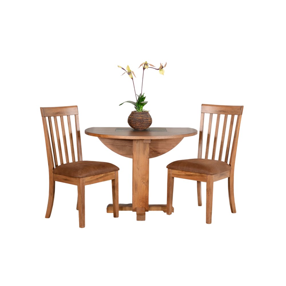 Drop Leaf Round Dining Set. Picture 1