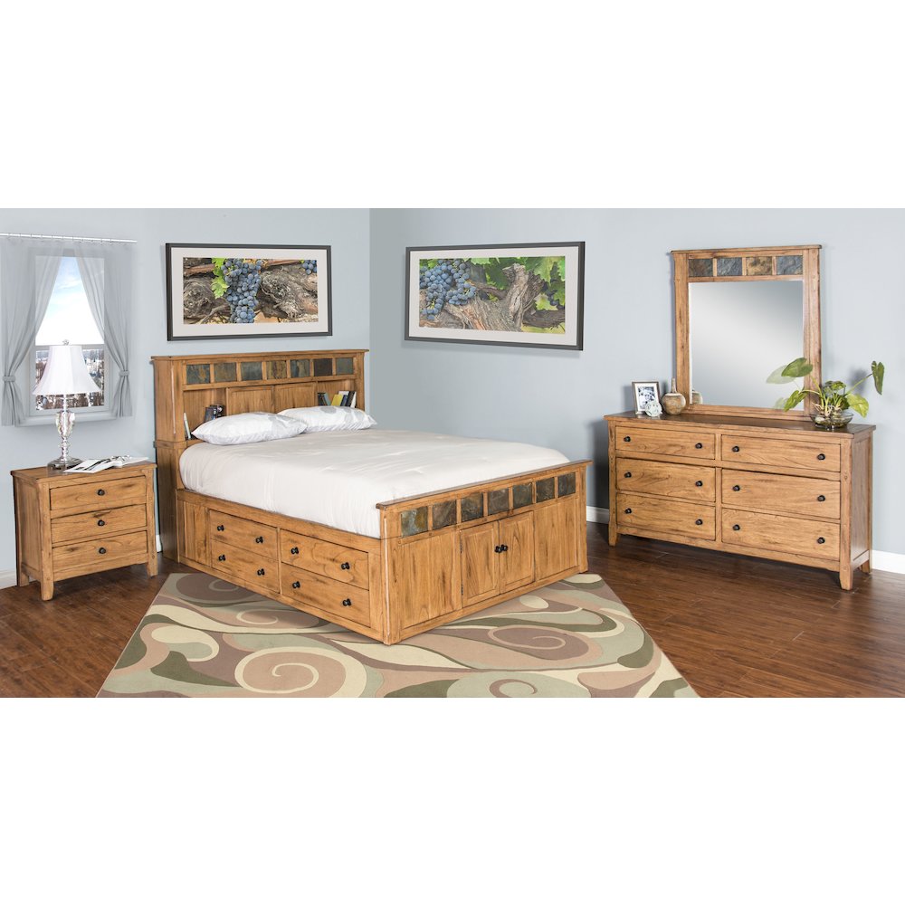 Queen Storage Bed withith Slate. Picture 3