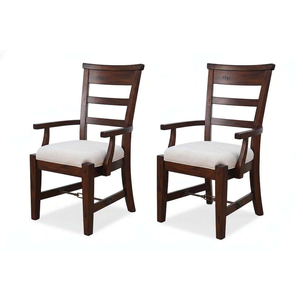 Tuscany Arm Chair, Cushion Seat (Set of 2), Vintage Mocha. Picture 1
