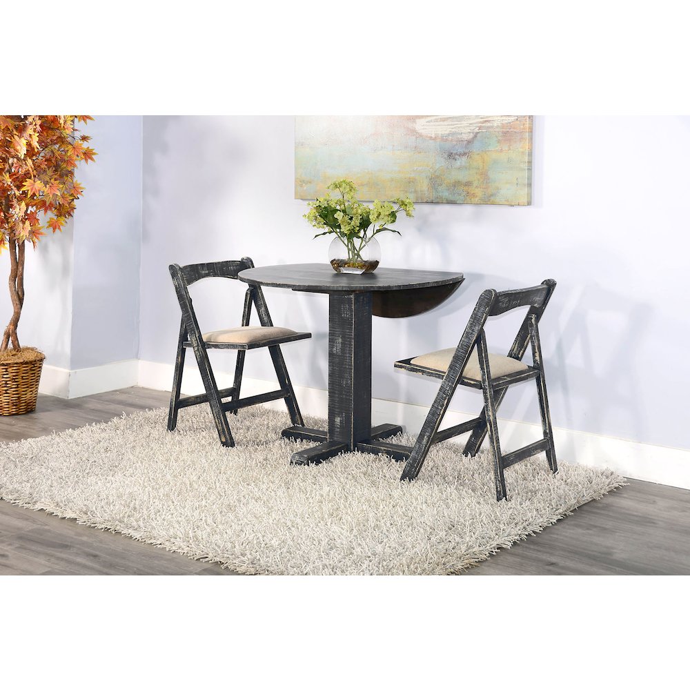 Black Sand Drop Leaf Table. Picture 2