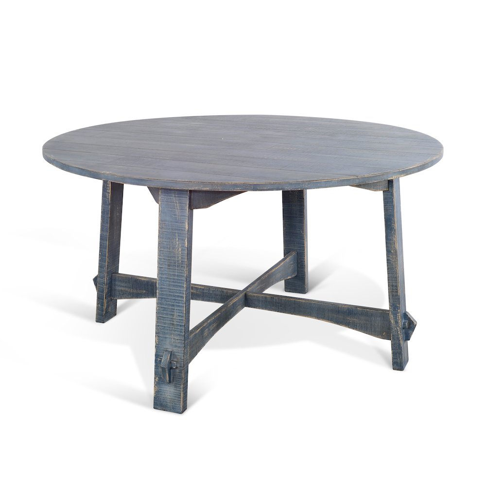 Ocean Blue 54" Round Dining Table. Picture 1