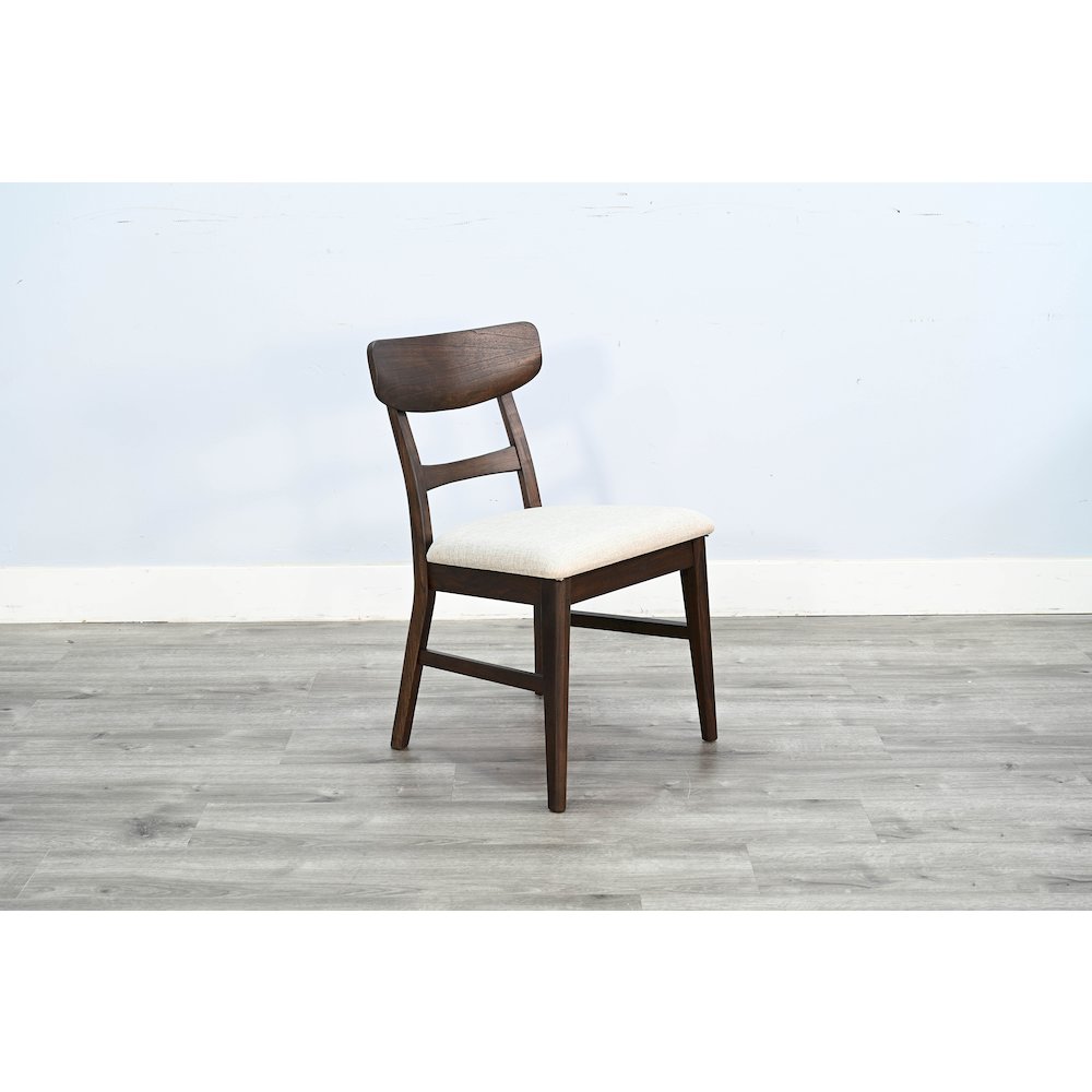 Dining Chair, Cushion Seat (Set of 2), Walnut. Picture 3