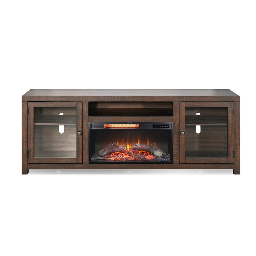 72" Media Console with Electric Fireplace. Picture 1