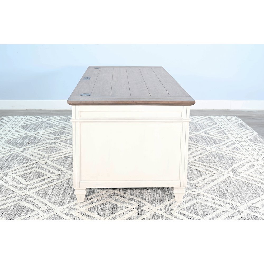 White Desk with Drawers. Picture 3