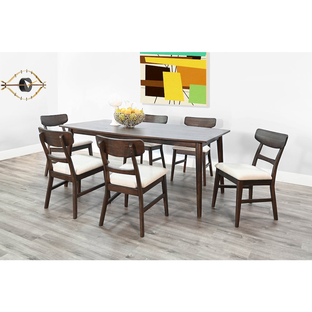 Dining Chair, Cushion Seat (Set of 2), Walnut. Picture 6