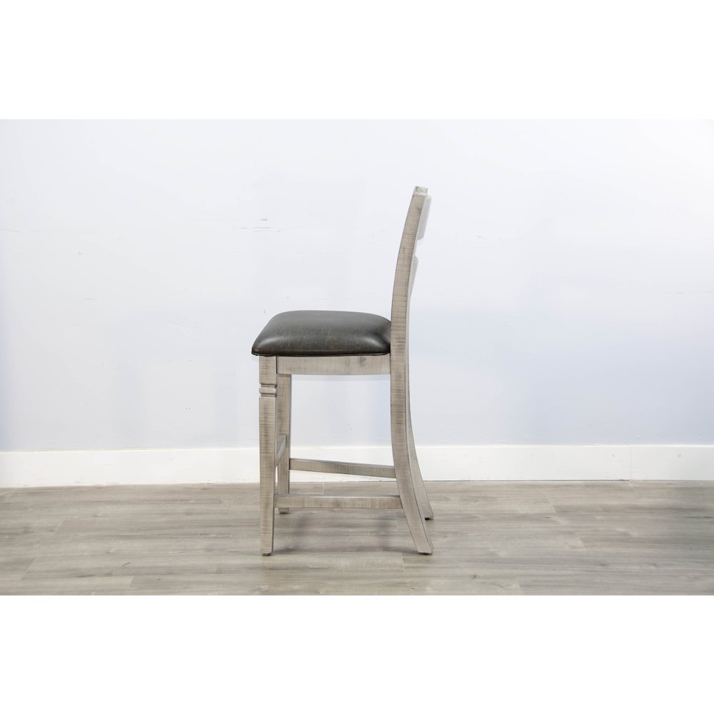 Bar Ladderback Barstool, Cushion Seat (Set of 2). Picture 5
