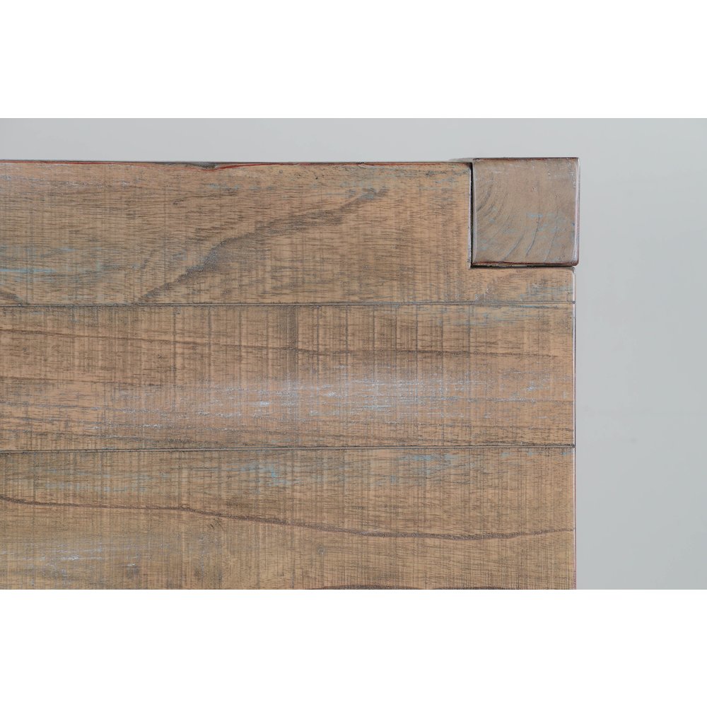 48" Modern Mindi Wood Cocktail Table in Weathered Brown. Picture 5