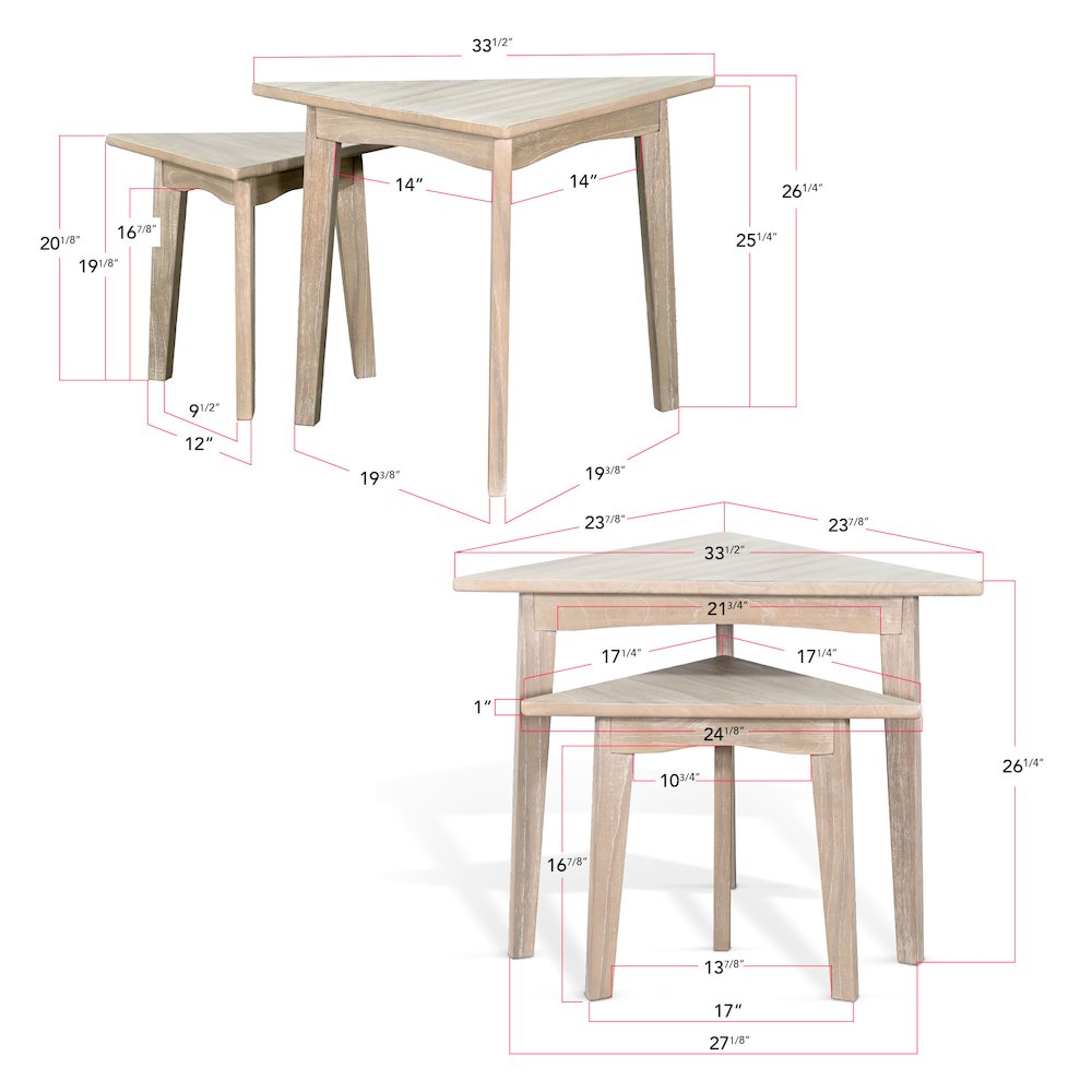 Bijou Triangular Nesting Table, Umbra. Picture 3