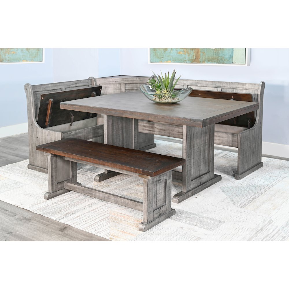 Wood Breakfast Nook Dining Set. Picture 3