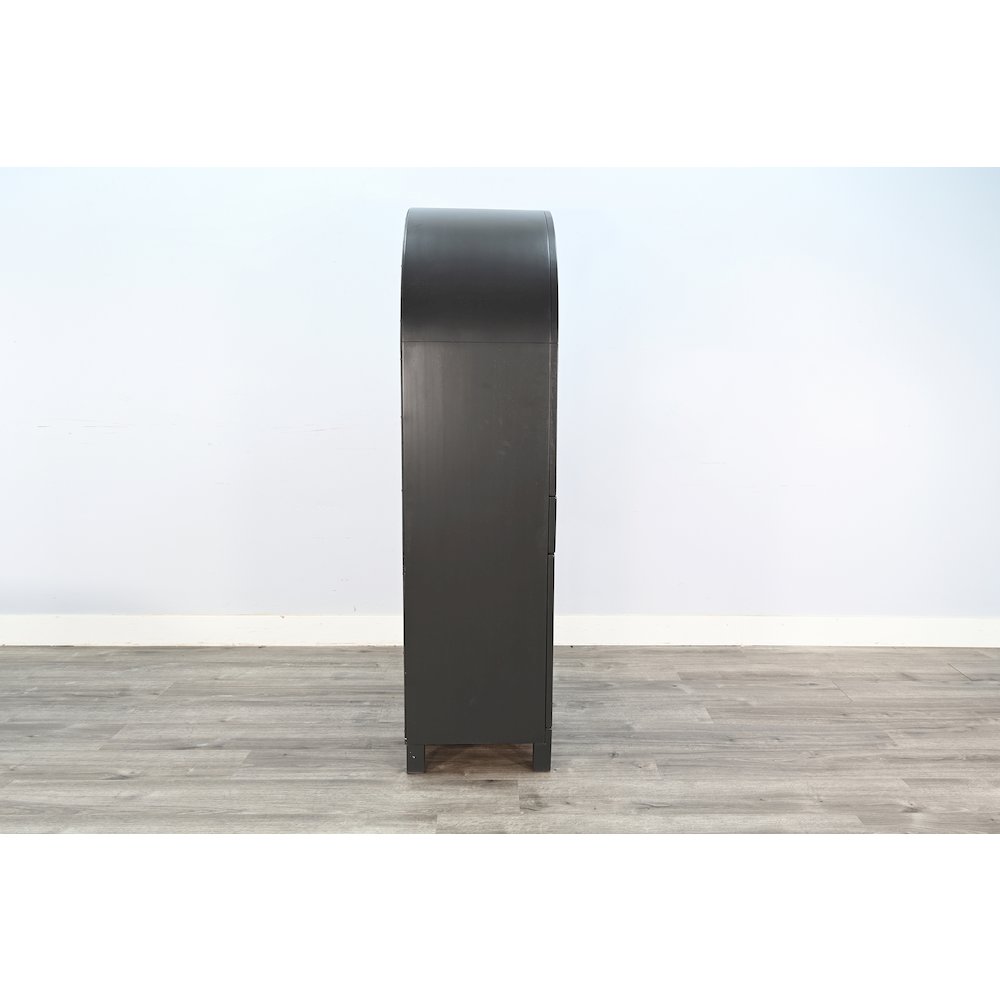 Arched Wine Bar Cabinet, Black Magic. Picture 3