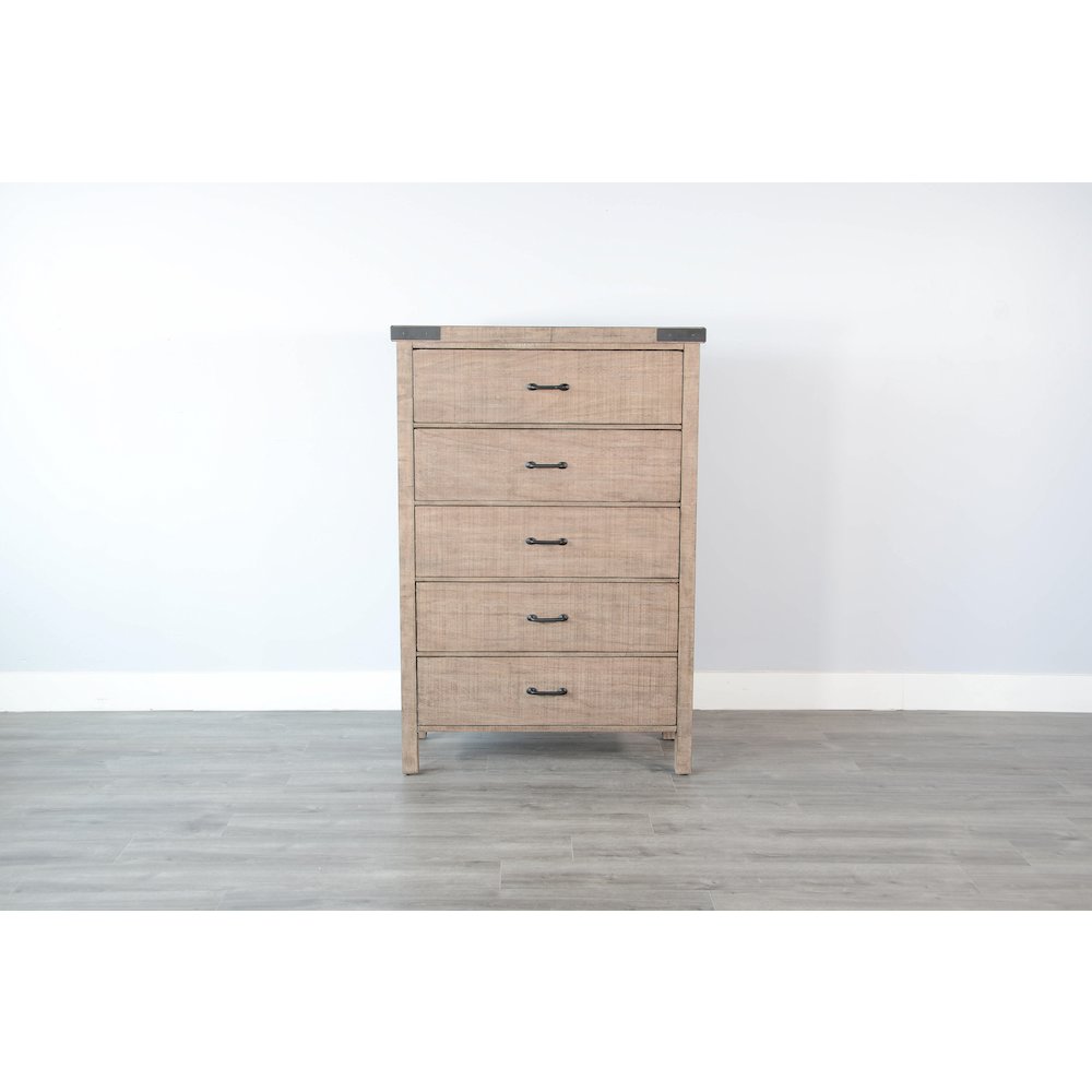 Sunny Designs Desert Rock Modern Mahogany Chest in Desert Rock/Light Brown. Picture 2